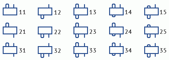 Схема 8.2. Варианты сборки редукторов Ц3У-315Н, Ц3У-355Н, Ц3У-400Н